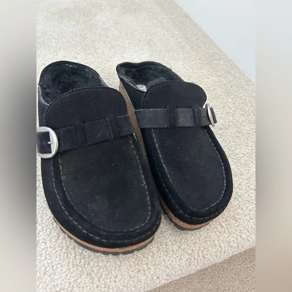 Birkenstock Black Suede Women's Shoes - Picture 3 of 9